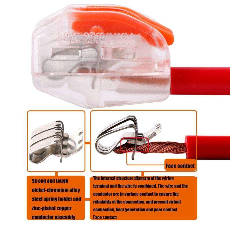 10 PCS VSE-412W Terminal Building Wiring Push-in Connector Quick Connection Terminal