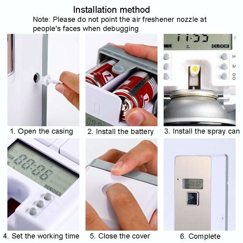 Anti-Corrosion Stainless Steel Panel LCD Digital Display Intelligent Automatic Fragrance Sprayer(...