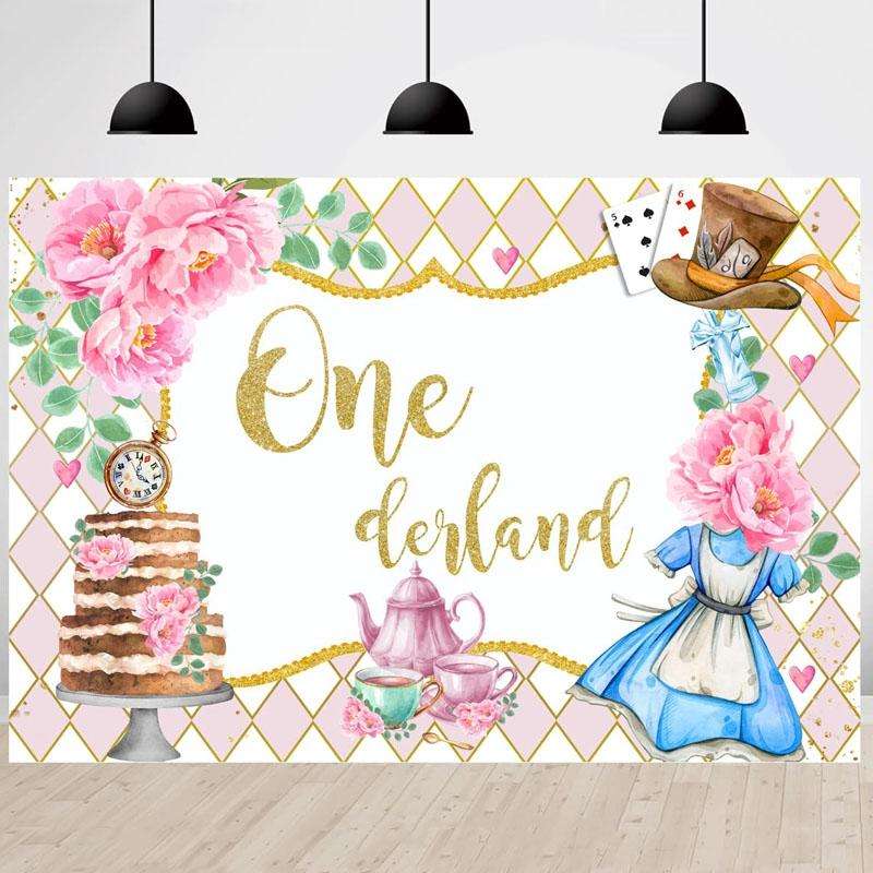 150x100cm Tea Party Tea Cup Teapot Birthday Backdrop Cloth