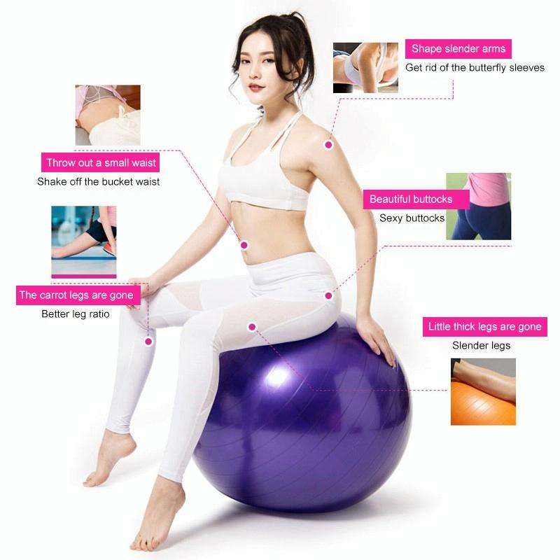 Thickening Explosion-proof Big Yoga Ball Sport Fitness Ball Environmental Pregnant Yoga Ball, Dia...