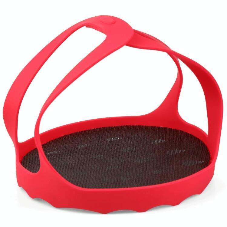 Steamer Sling Pressure Cooker Silicone Steamer(Red)