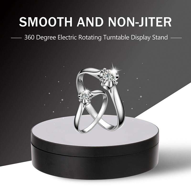 13.8cm USB Charging Smart 360 Degree Rotating Turntable Display Stand Video Shooting Props Turnta...