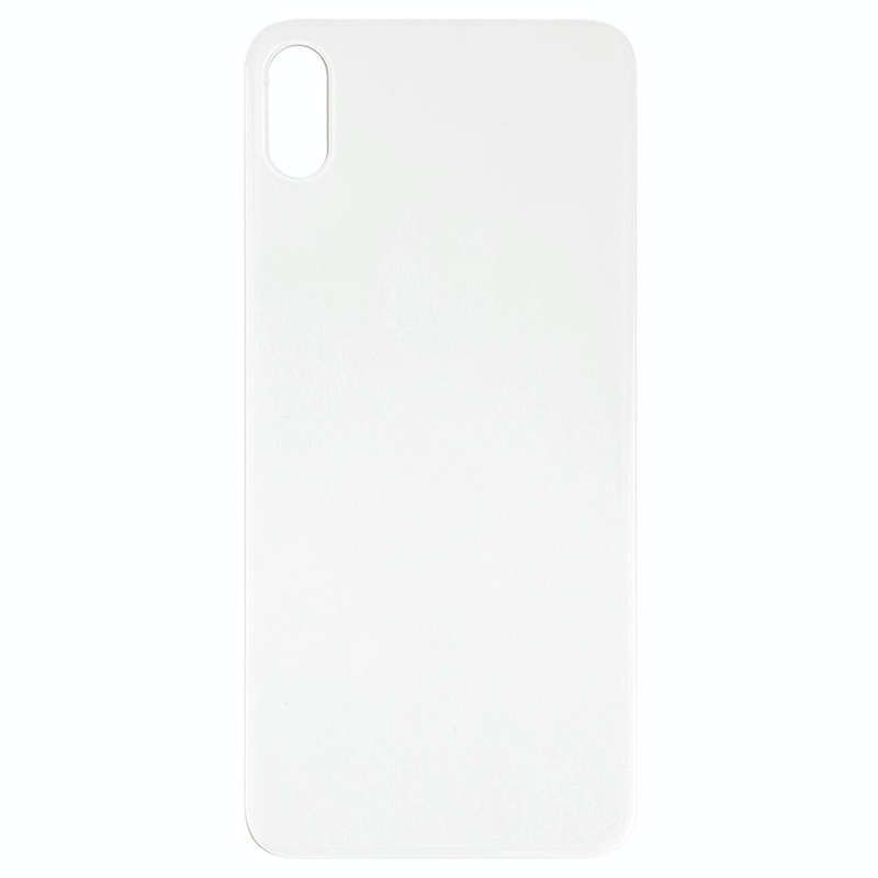 Easy Replacement Big Camera Hole Glass Back Battery Cover with Adhesive for iPhone XS(White)