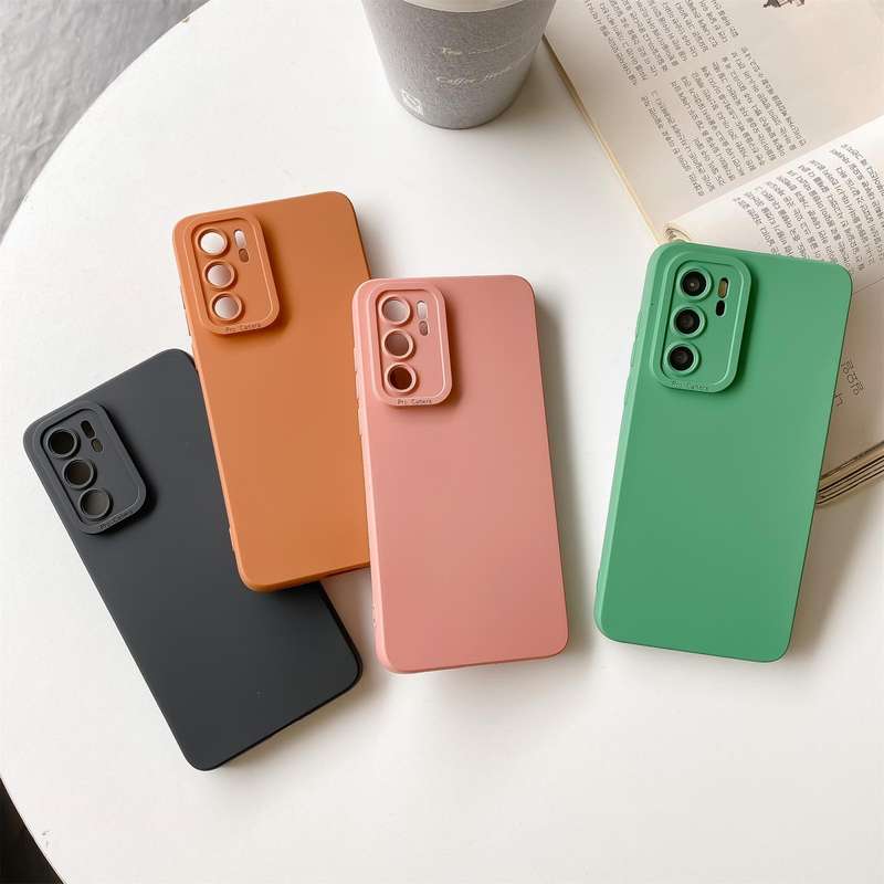 For Huawei P30 Pro Straight Side Liquid Silicone Phone Case (Black)