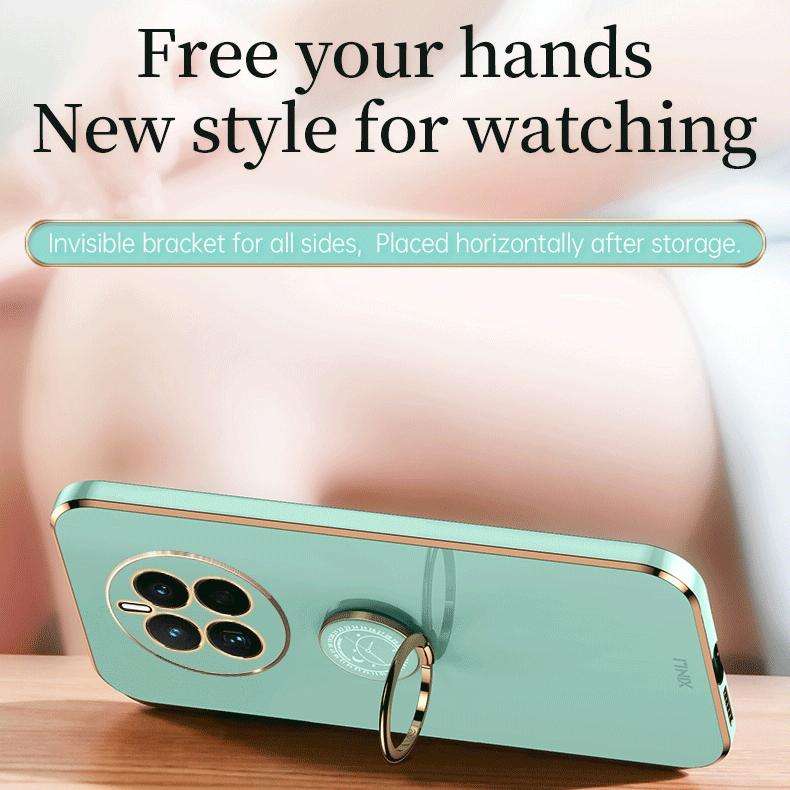 For Huawei nova 10 SE XINLI Straight Edge 6D Electroplate TPU Phone Case with Ring Holder(Celesti...