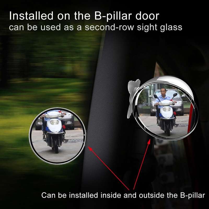 3R-044 Auxiliary Rear View Mirror Car Adjustable Blind Spot Mirror Wide Angle Auxiliary Rear View...