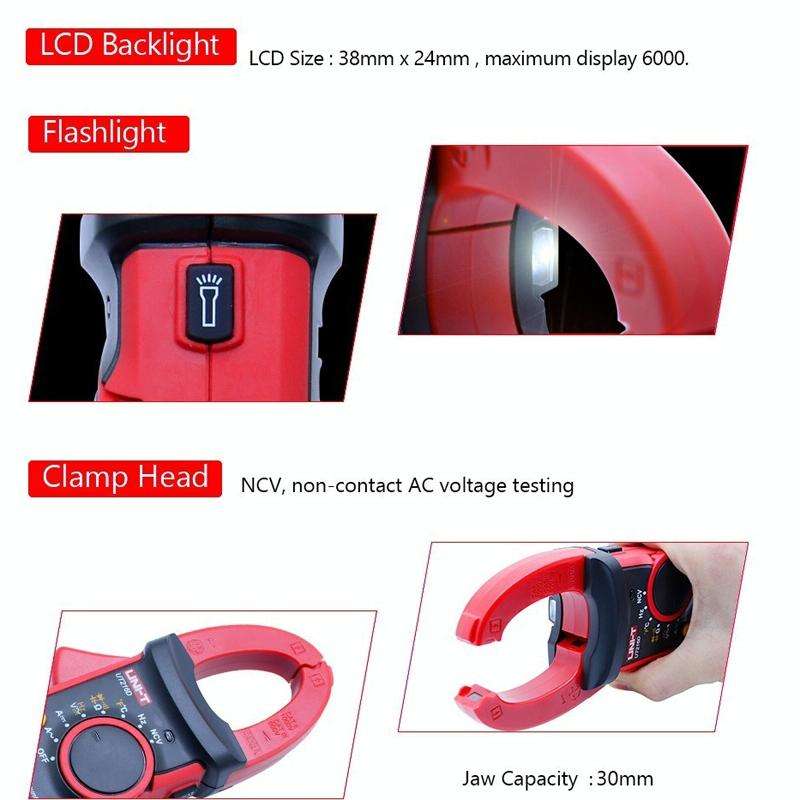 UNI-T UT216C 600A Digital Clamp Meter AC DC Voltage Detector