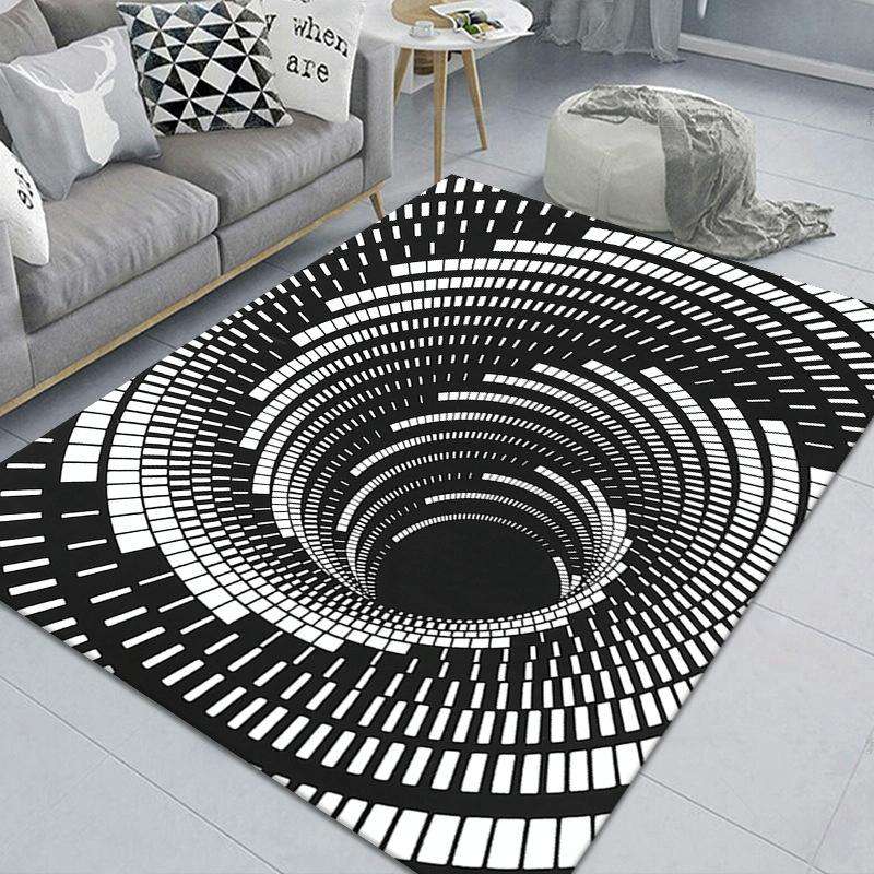 3D Geometric Stereo Trap Vision Living Room Bedroom Carpet, Size: 40x60cm(Rectangular Visual D)