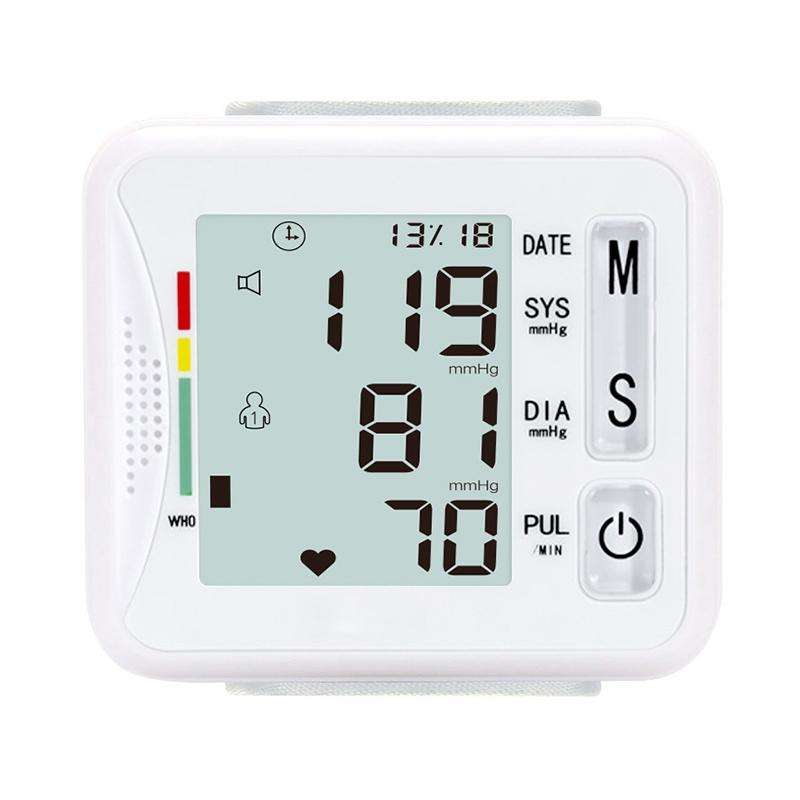 KWL-W01 Home Automatic Smart Wrist Electronic Sphygmomanometer, Style: English With Voice(White)