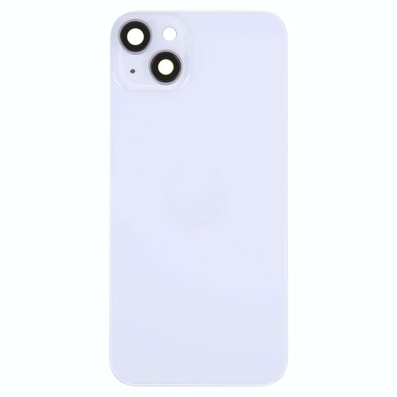 Glass Battery Back Cover with Holder for iPhone 14(Purple)