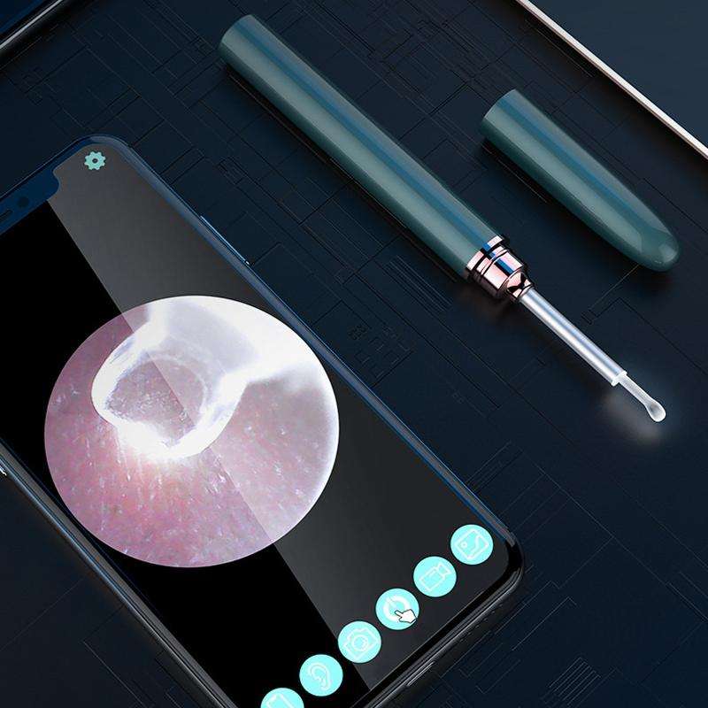 TES02 WIFI High-definition Intelligent Visual Ear Scoop(Dazzling Black)