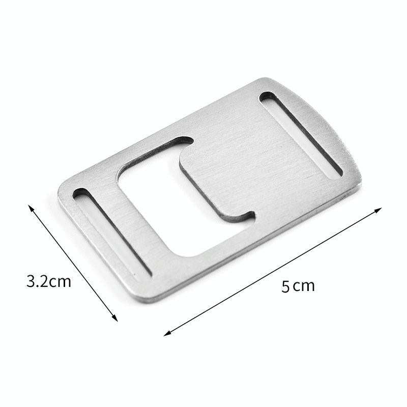 20 PCS Ribbon Bottle Opener Stainless Steel Card Bottle Opener Outdoor Backpack Webbing Buckle La...