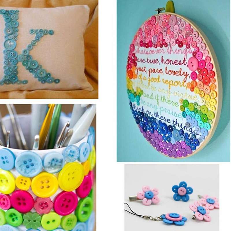 400 PCS Smile Face Resin Children Sweater Buttons Sewing Buttons in Bulk , Random Color, Diameter...
