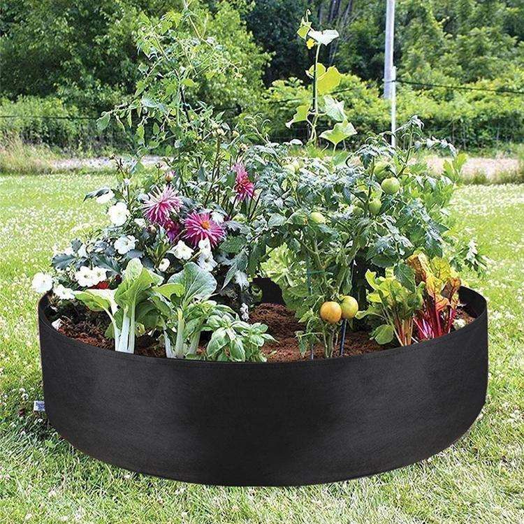 90x30cm 190L Felt Planting Barrel Indoor Outer Round Plant Bag Non-Woven Seedling Bag(Grass Green)