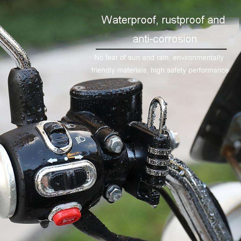 Motorcycle Helmet Anti-Theft Lock Fixed Helmet Combination Padlock, Color: Black