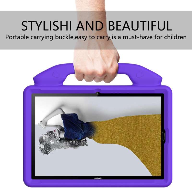 For Huawei MediaPad M5 10.8 inch EVA Children Falling Proof Flat Protective Shell With Thumb Brac...