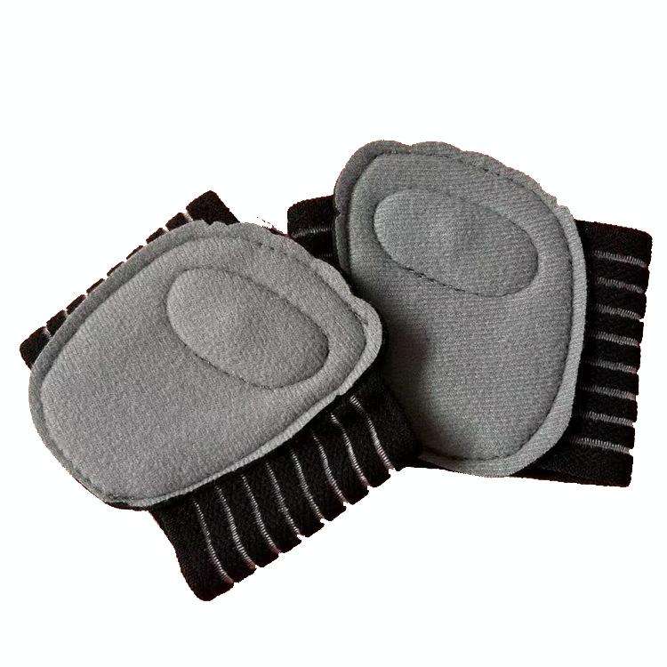 2 Pairs Magnetic Massage Forefoot Pad SBR Velvet Cloth Health Insole(Grey)