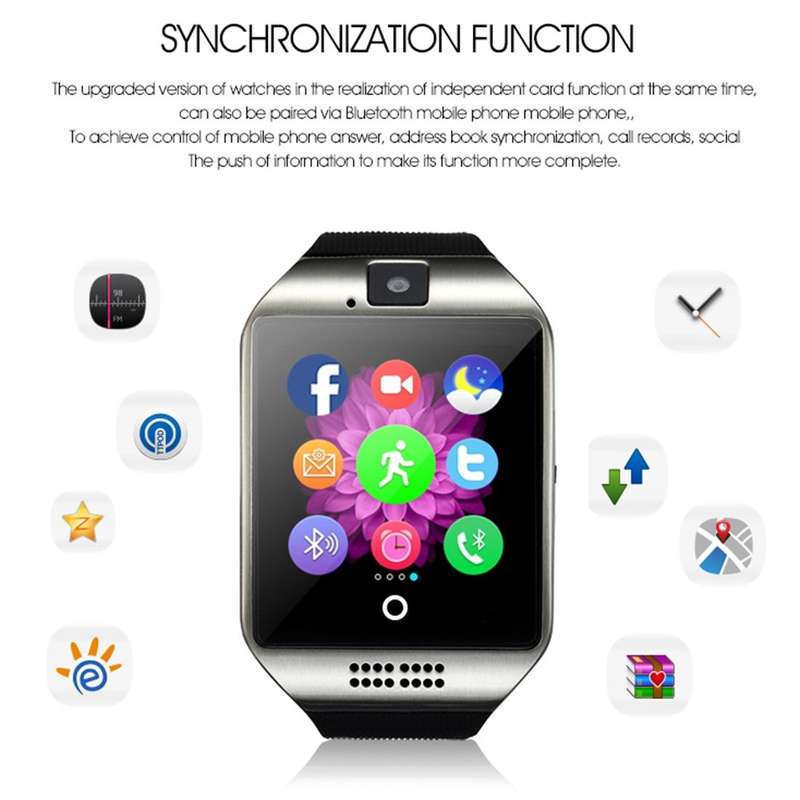 Q18 1.54 inch TFT Screen MTK6260A 360MHz Bluetooth 3.0 Smart Watch Phone, 128M + 64M Memory(White)