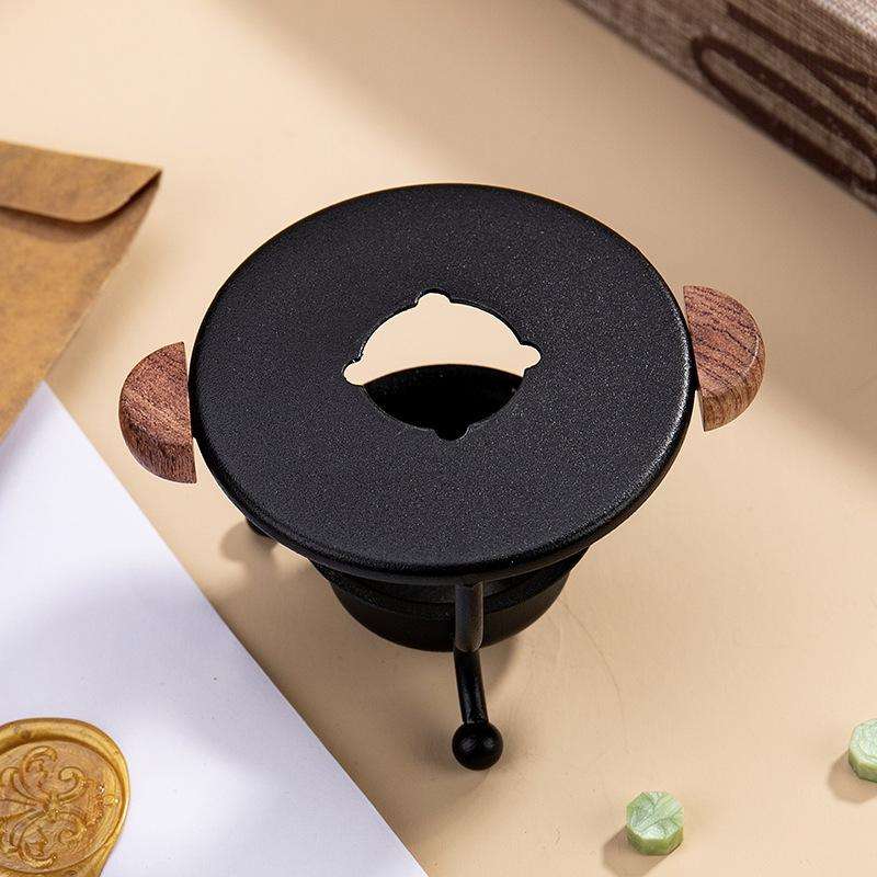Seal Wax Warmer Tealight Candle Warmer Vintage Candle Holder(Black)