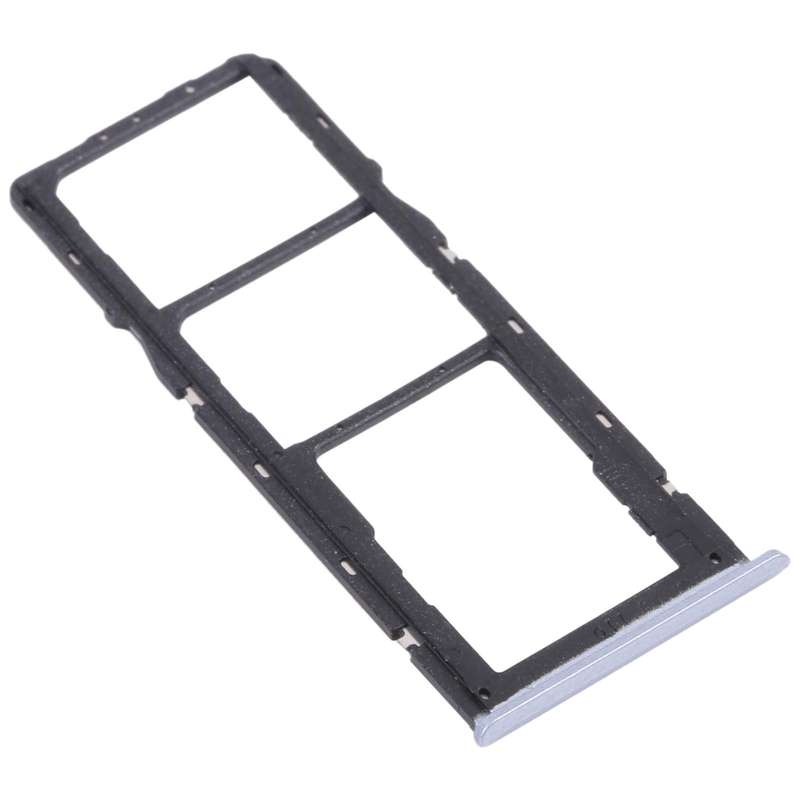For OPPO Realme C12 RMX2189  SIM Card Tray + SIM Card Tray + Micro SD Card Tray (Silver)