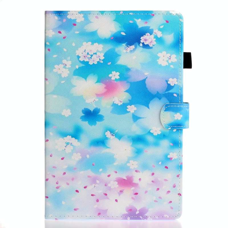 For Lenovo Tab M10 3rd Gen Coloured Drawing Smart Leather Tablet Case(Petal Rain)
