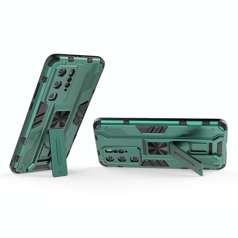 For Huawei P40 Pro Supersonic PC + TPU Shock-proof Protective Case with Holder(Green)