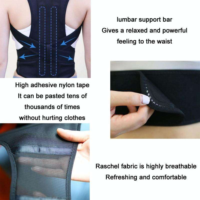 Breathable Anti-hunchback Posture Correction Belt, Specification: L(Black)