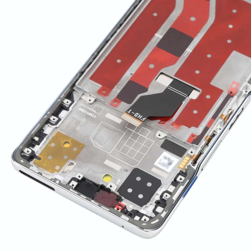 Original LCD Screen and Digitizer Full Assembly with Frame for Huawei Nova 9 SE(Silver)