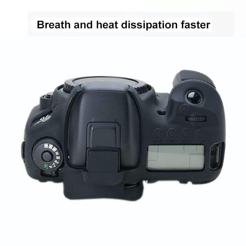 For Canon EOS 7D Mark II Soft Silicone Protective Case (Black)