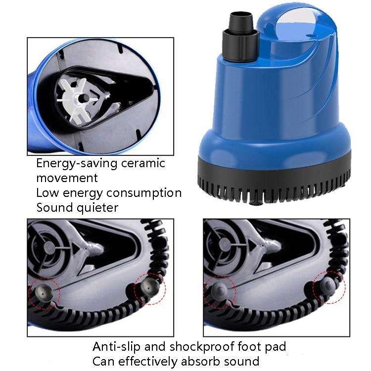 SUNSUN Fish Tank JGP Bottom Suction Water Filter Pump, CN Plug, Specification: 1500L 20W+12mmx2m ...