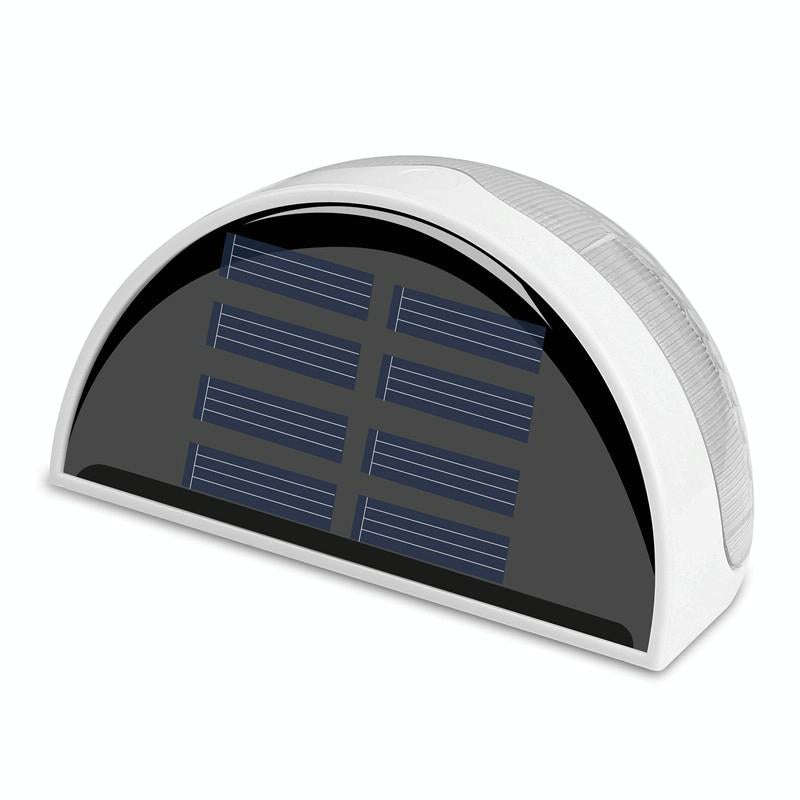 Semi-circular IP55 Waterproof Solar Light Control Fence Light Garden Lamp(White Light)