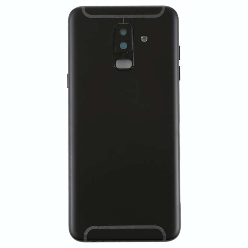For Galaxy A6+ (2018) / A605 Back Cover with Side Keys & Camera Lens (Black)