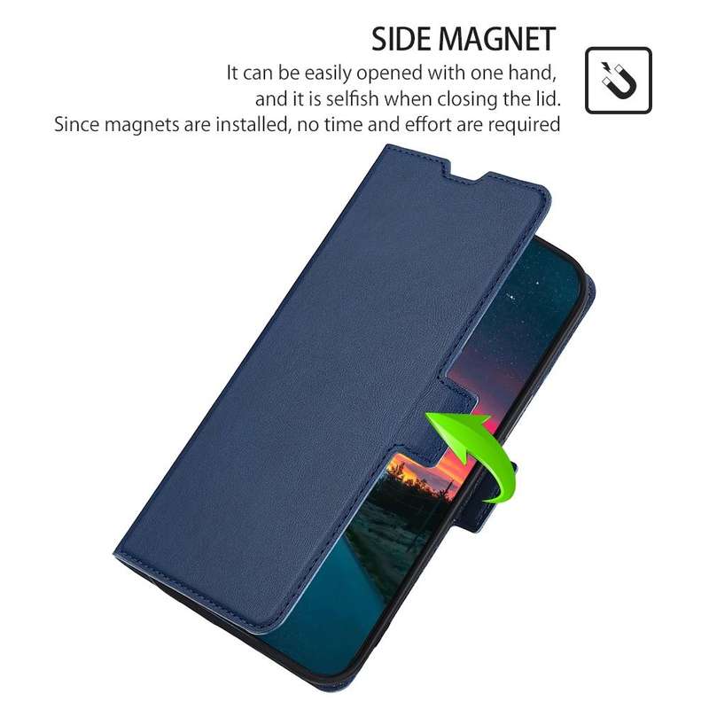 For Huawei P9 Plus Ultra-thin Voltage Side Buckle PU + TPU Leather Phone Case(Blue)