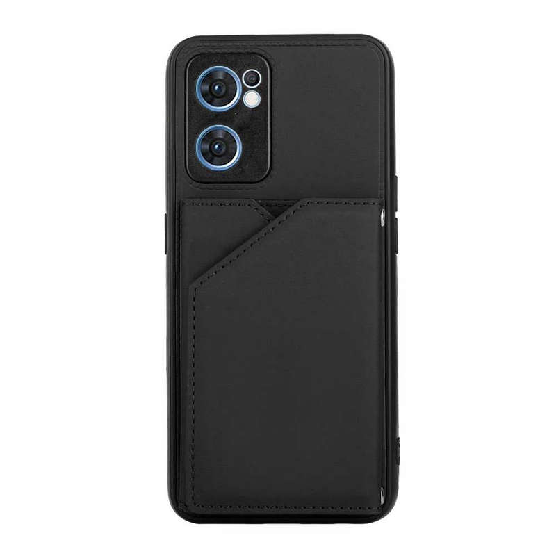 For OPPO Reno7 5G Skin Feel PU + TPU + PC Phone Case(Black)