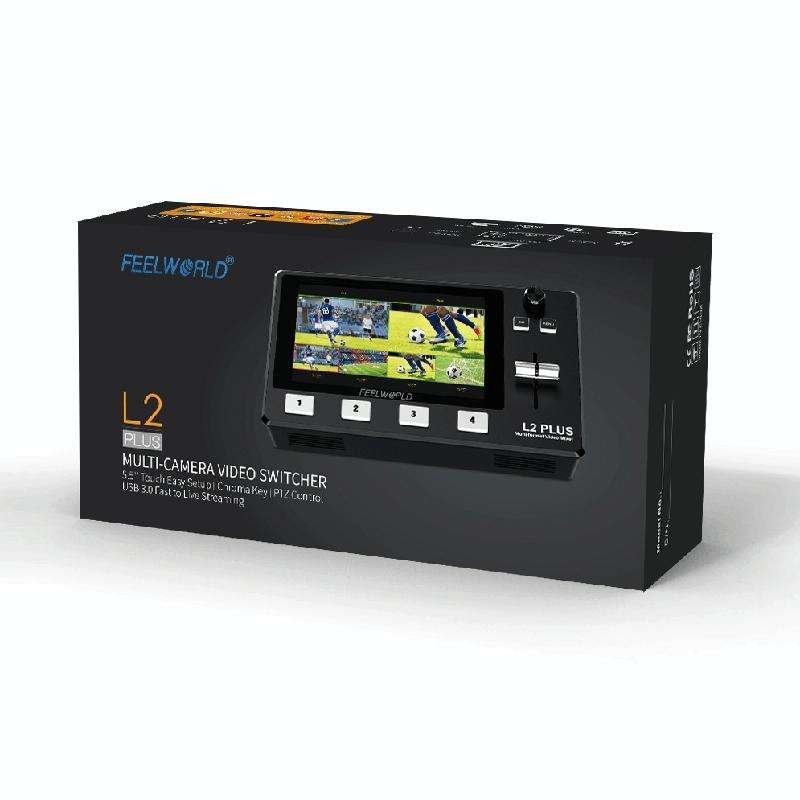 FEELWORLD L2 Plus Multi-camera Video Mixer Switcher with 5.5 inch Screen(AU Plug)