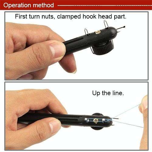 Fishing Line String Knotter Fishing Hook Tie Device Manual Knot Tying Tool