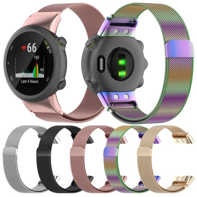 For Garmin Forerunner 45 / 45S / Swim 2 Milanese Watch Band(Colorful)