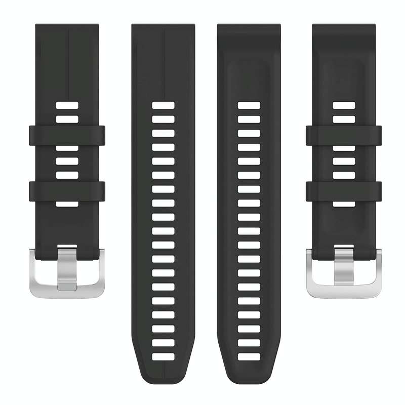 For Garmin Forerunner 945 22mm Solid Color Silicone Watch Band(Black)