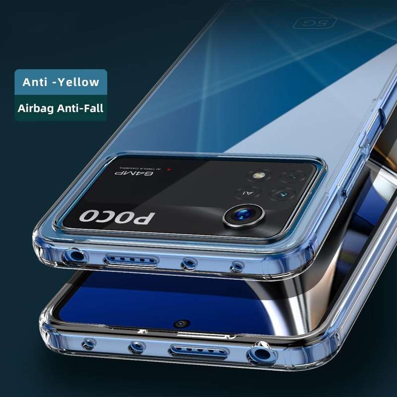For Xiaomi Poco X4 Pro 5G Ice Crystal PC + TPU Phone Case(Transparent Black)