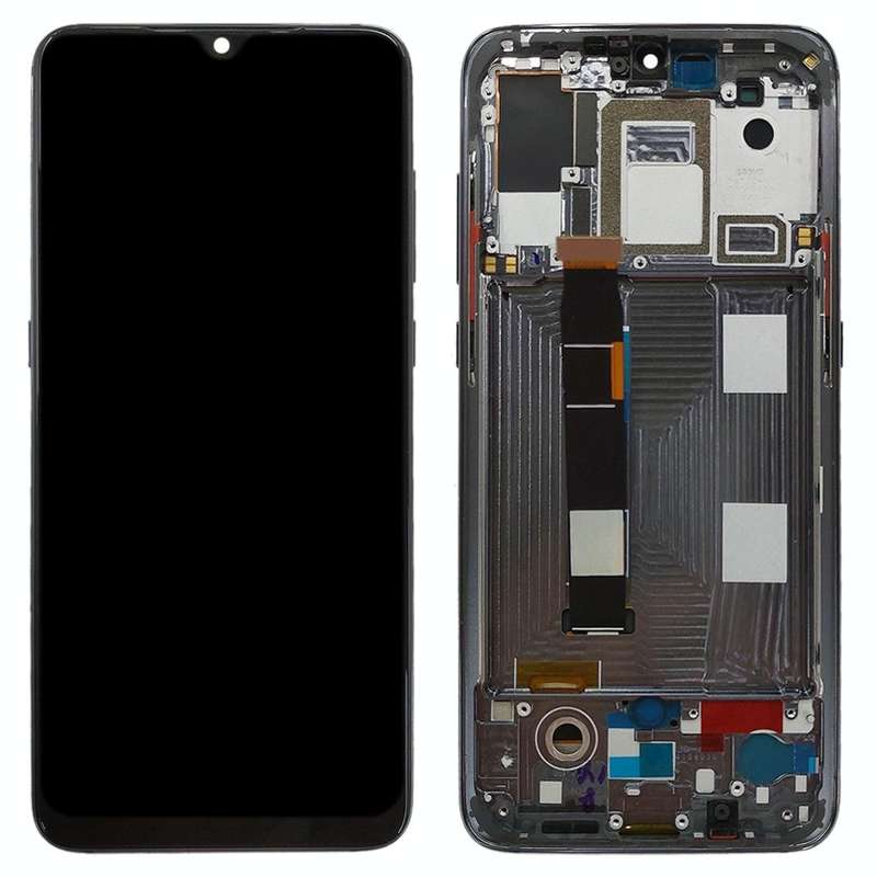 OLED LCD Screen for Xiaomi Mi 9 Digitizer Full Assembly with Frame(Black)