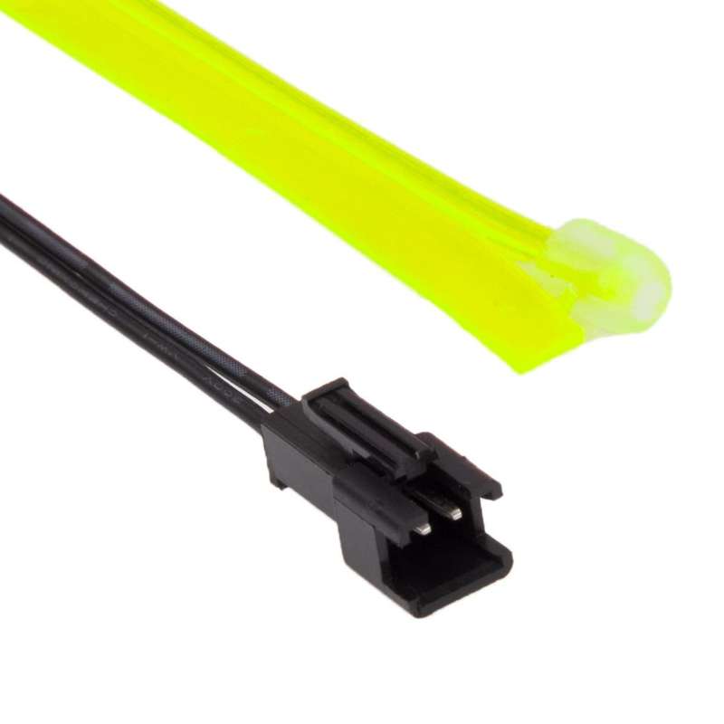 EL Cold Fluorescent Green Light Waterproof Flat Flexible Car Strip Light with Driver for Car Deco...