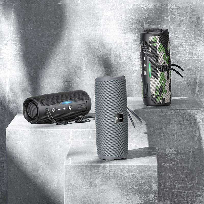 hoco HC16 Vocal Outdoor Bluetooth 5.3 Speaker Support TF Card / AUX / FM(Black)