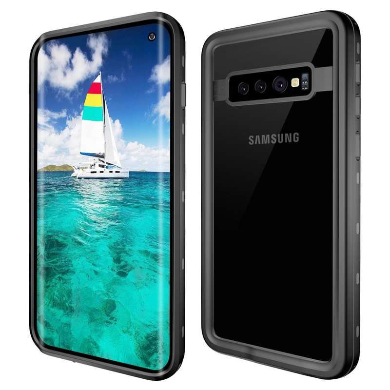 For Samsung Galaxy S10 RedPepper Transparent Dot Shockproof Waterproof PC + TPU Protective Case(B...