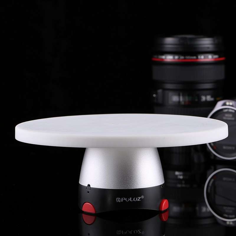 PULUZ Electronic 360 Degree Rotation Panoramic Tripod Head + Round Tray with Control Remote for S...