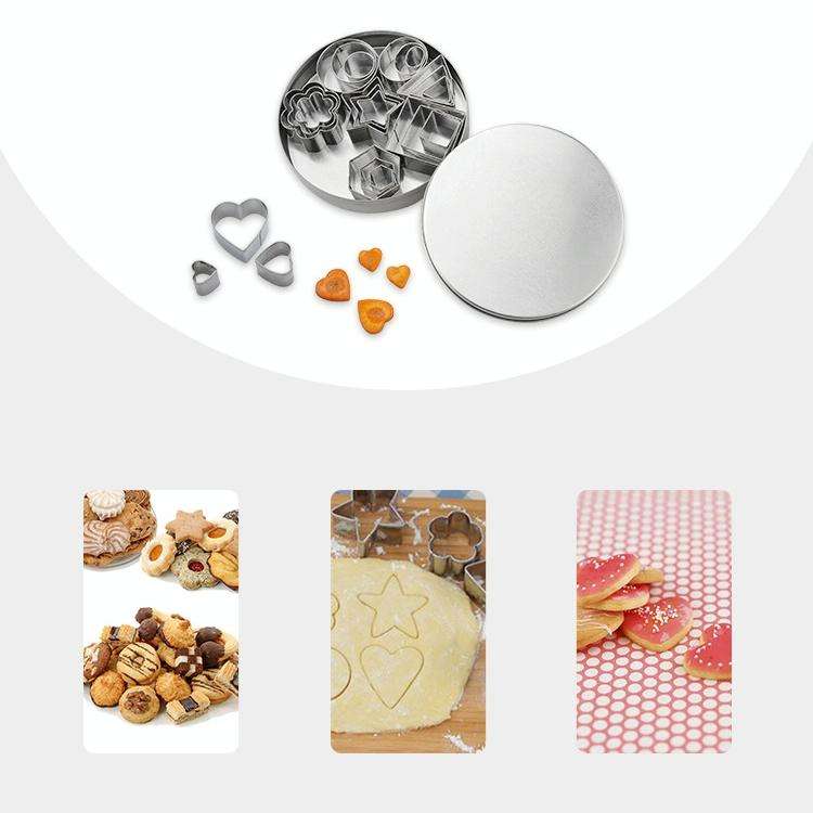 24 PCS / Set Stainless Steel DIY Cookie Biscuits Molds Geometry Baking Tools (Rectangle)