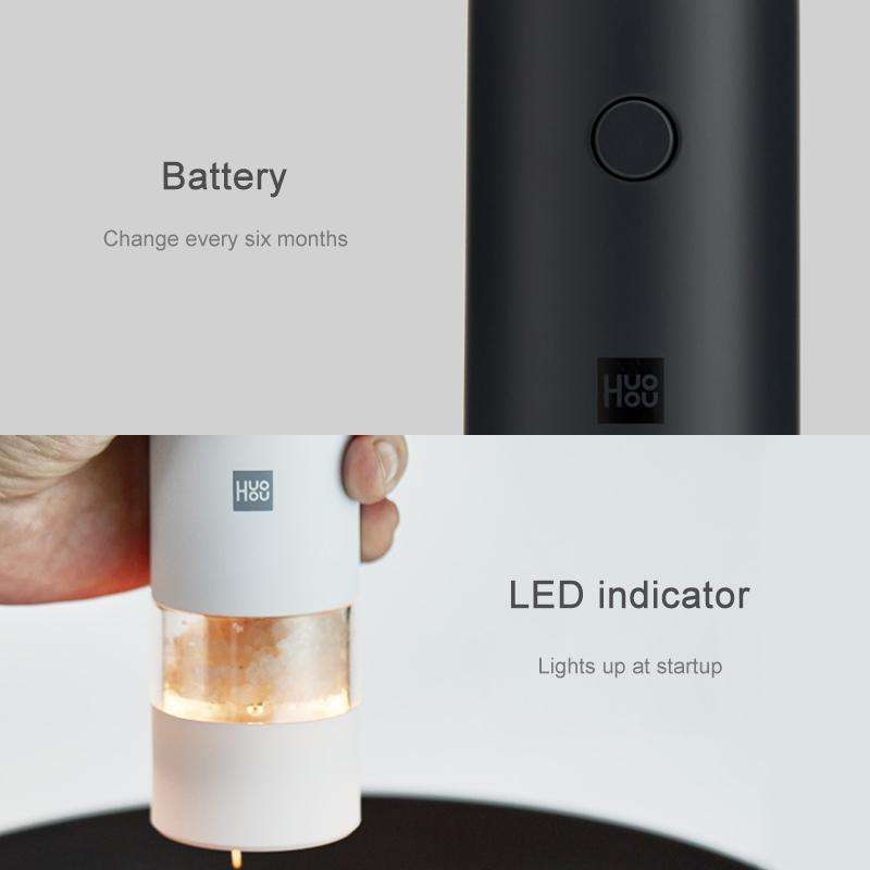 Original Xiaomi Youpin Huohou Electric Grinding Machine Automatic Mill Pepper Grinder(Black)
