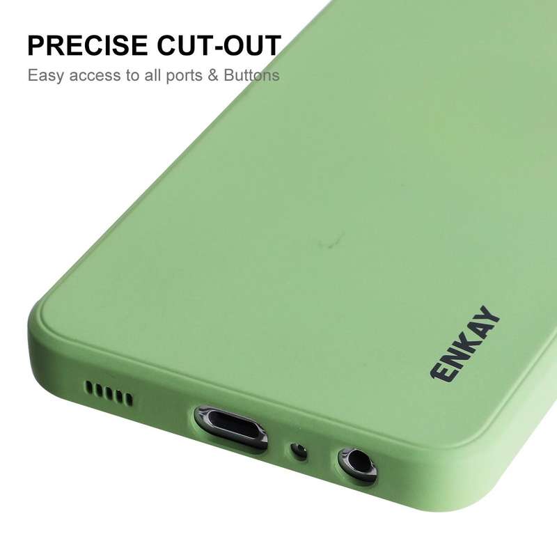 For Samsung Galaxy A32 5G ENKAY Liquid Silicone Soft Shockproof Phone Case(Dark Green)