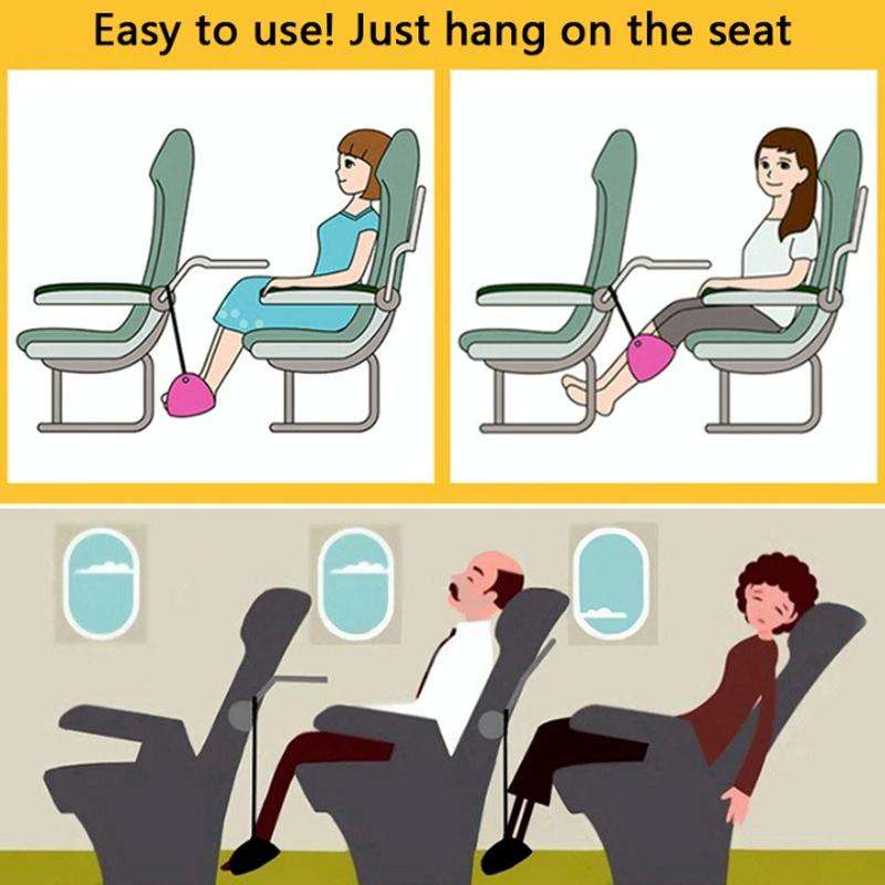 Travel Foot Rest Hammock Office Leisure Pedal, Color: Black White Stripe All-in-one