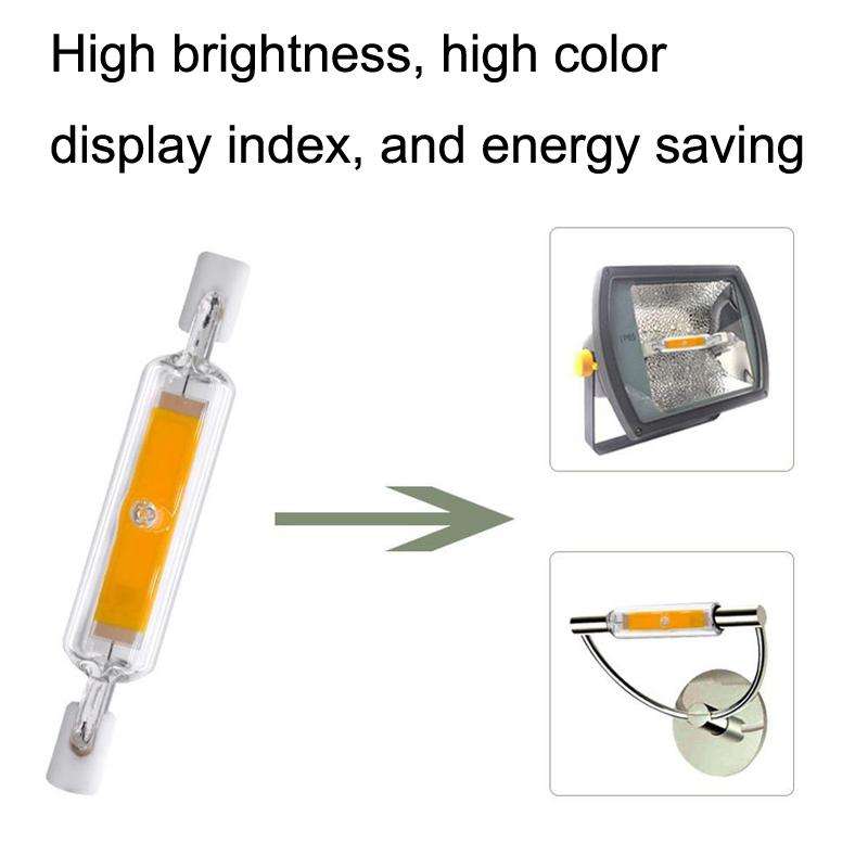 118mm 20W R7S LED COB Dimmer Glass Lamp Double-end Horizontal Plug-in Light(220v Natural White Li...