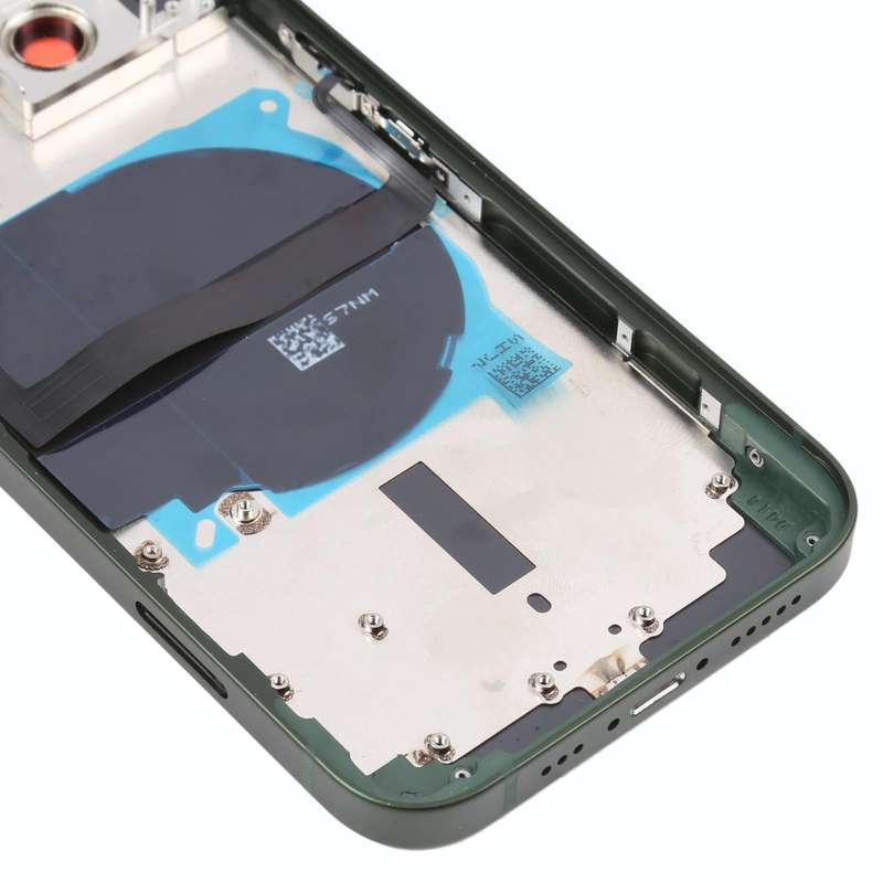 For iPhone 13 Battery Back Cover with Side Keys & Card Tray & Power + Volume Flex Cable & Wireles...